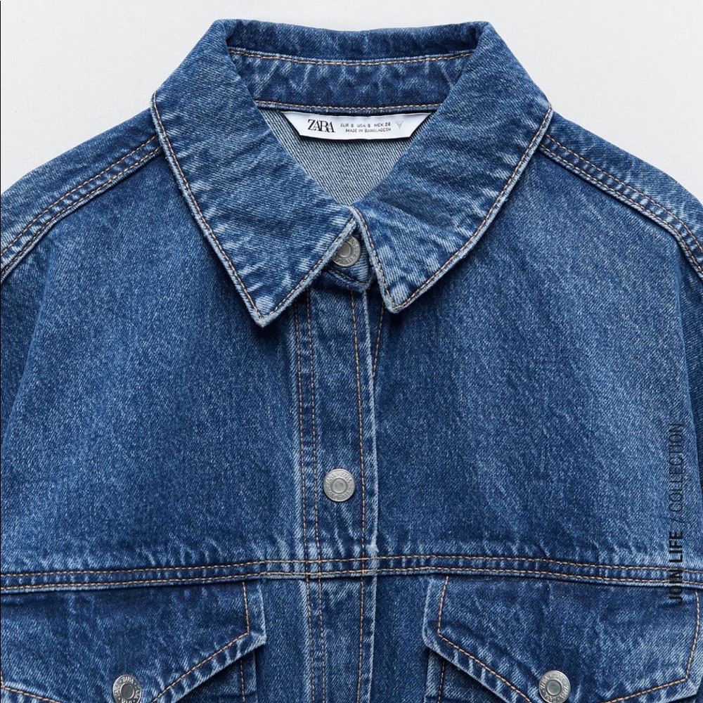 On sale Zara oversized denim shirt - Picture 13 of 16